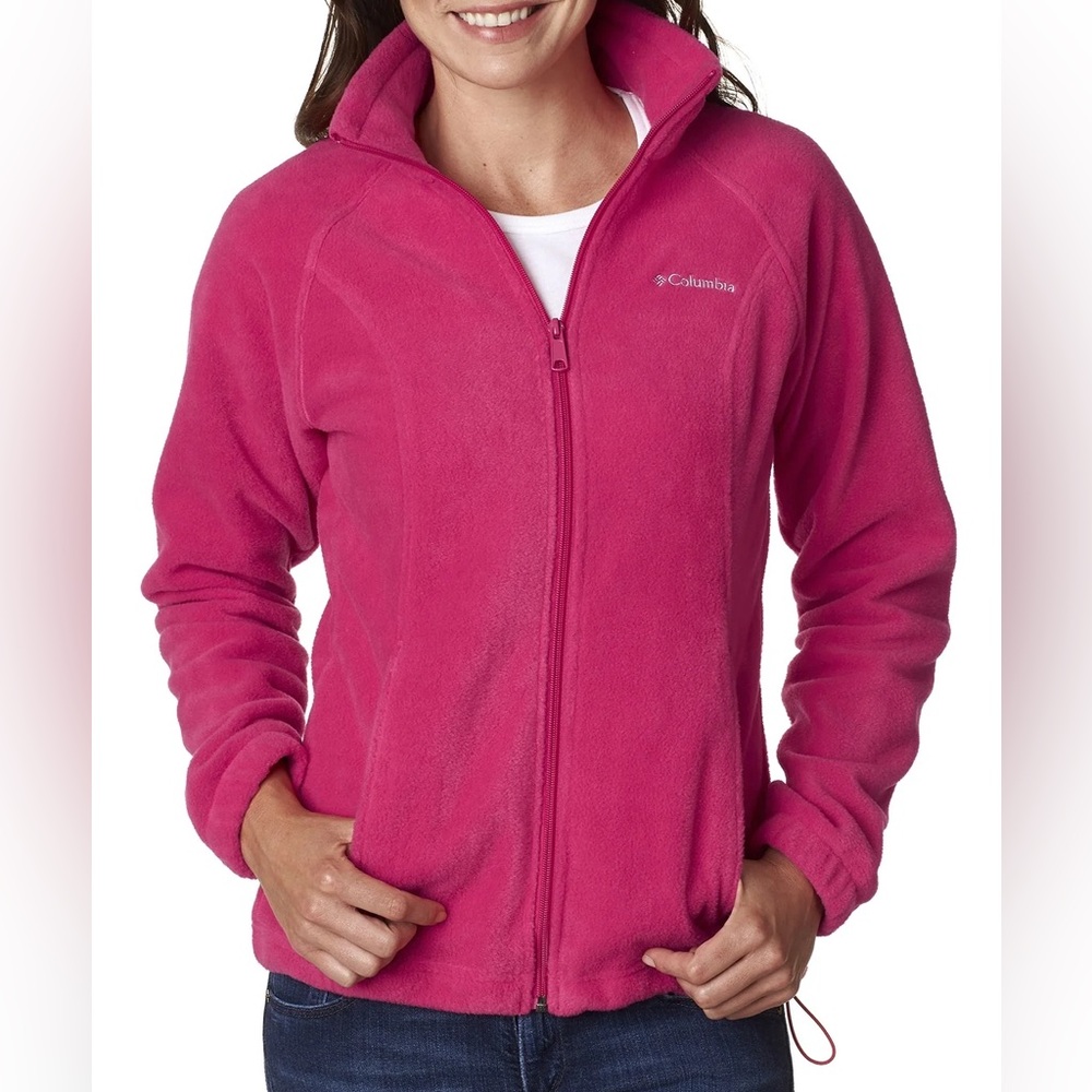Columbia Full‎ Zip Fleece Jacket Pink Women’s Size Small
